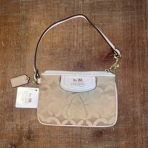 Coach Khaki/Parchment Wristlet